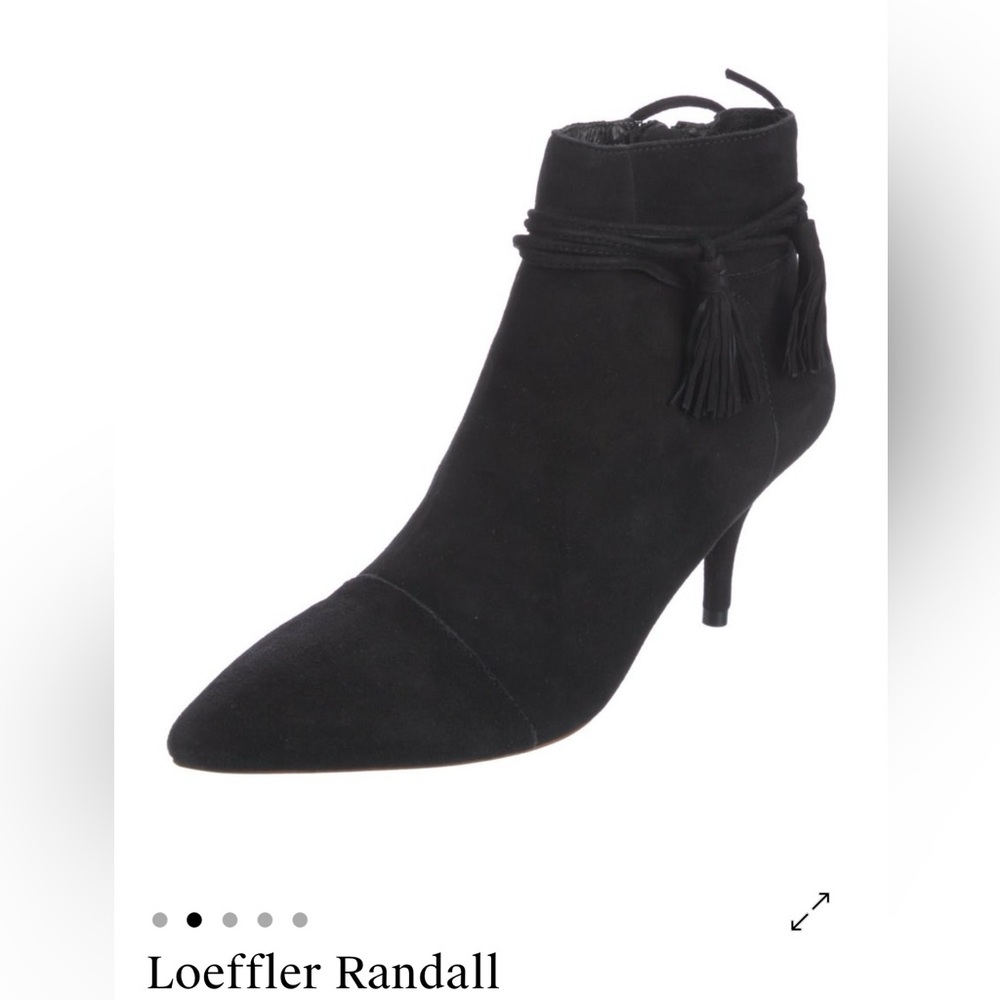 LOEFFLER RANDALL
Angie Suede Kitten-heel Booties Black 8.5 NEW
